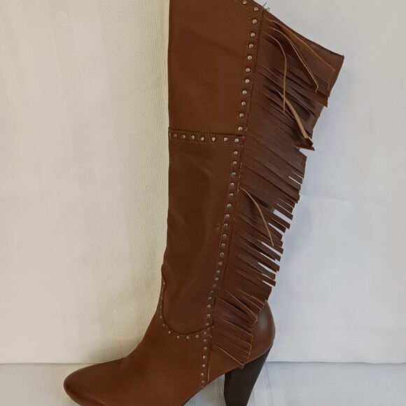 NIB Size 8.5M Nicole Ageless Rust Red Knee High - Picture 1 of 10